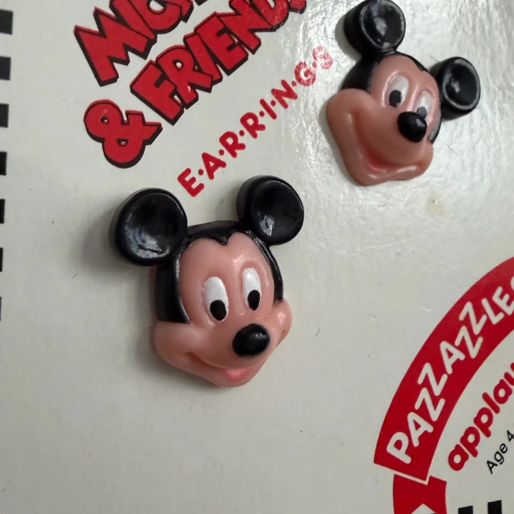 Vintage 90's Mickey & Friends Earrings Pazzazzles Applause Disney Post New